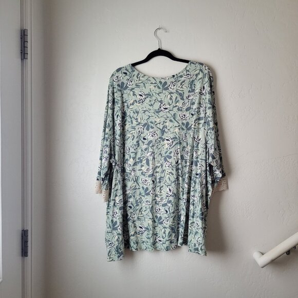 Woman Within Plus Size Lace Detail Blouse - Picture 6 of 6